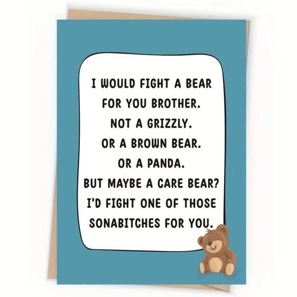 Care Bears Birthday, Adult, Brother - 5" x 7" - Picture 1 of 5
